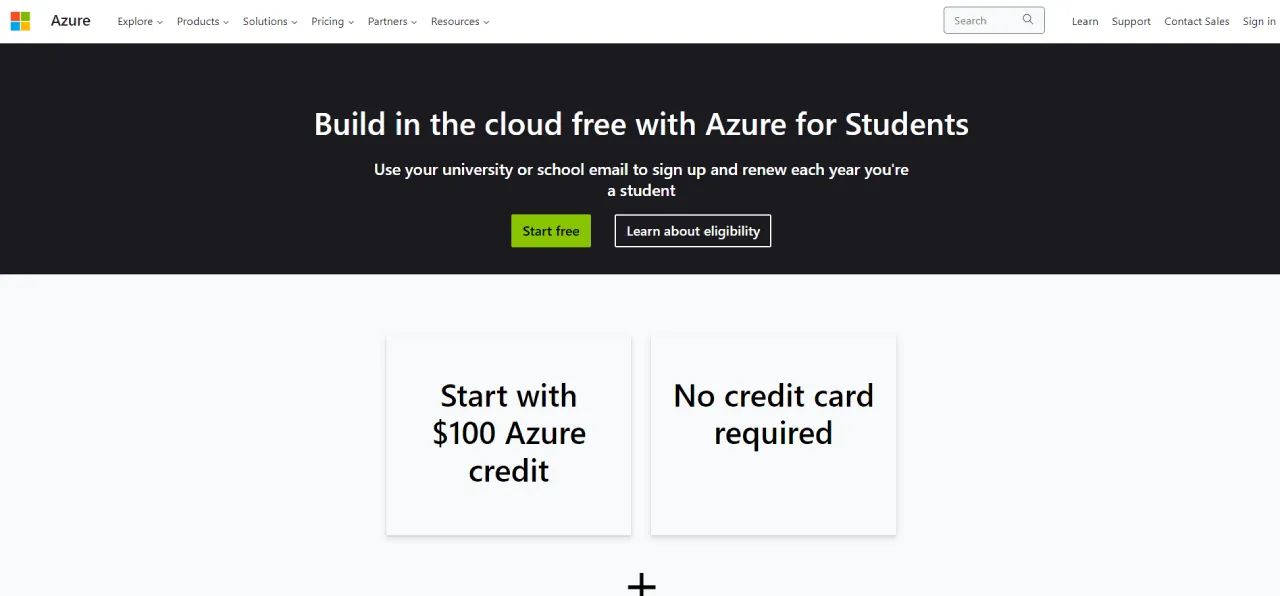 Microsoft Azure for Students